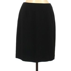 Linda Allard Ellen Tracy Skirt Black Brown Midi Calf Length Sz 6 #522